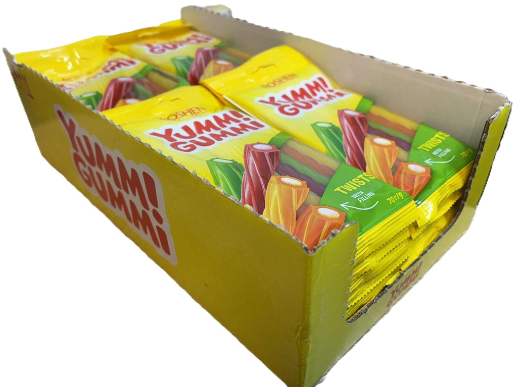 Yumm gumm pendreky 70g TWISTS karton